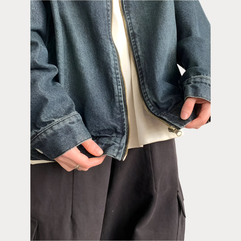 Premium Street Punk Hip Hop Denim Jacket – Oversized Urban Outerwear for Spring & Autumn